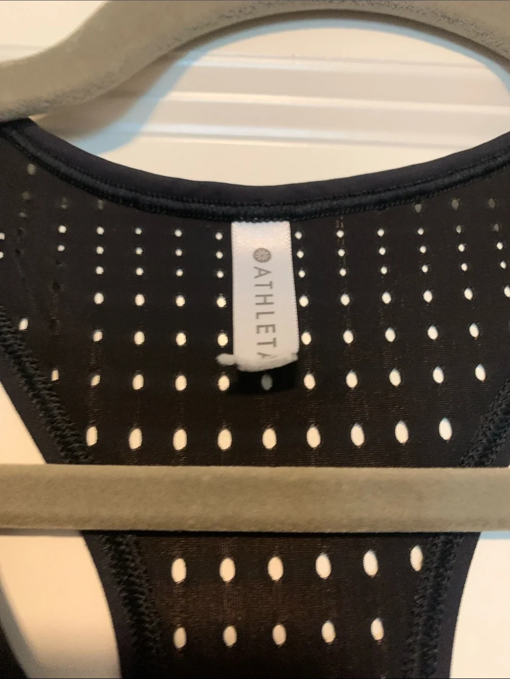 Athleta Black Perforated Racerback Training Tank, Sz XL, Good Condition - Picture 2 of 4